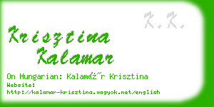 krisztina kalamar business card